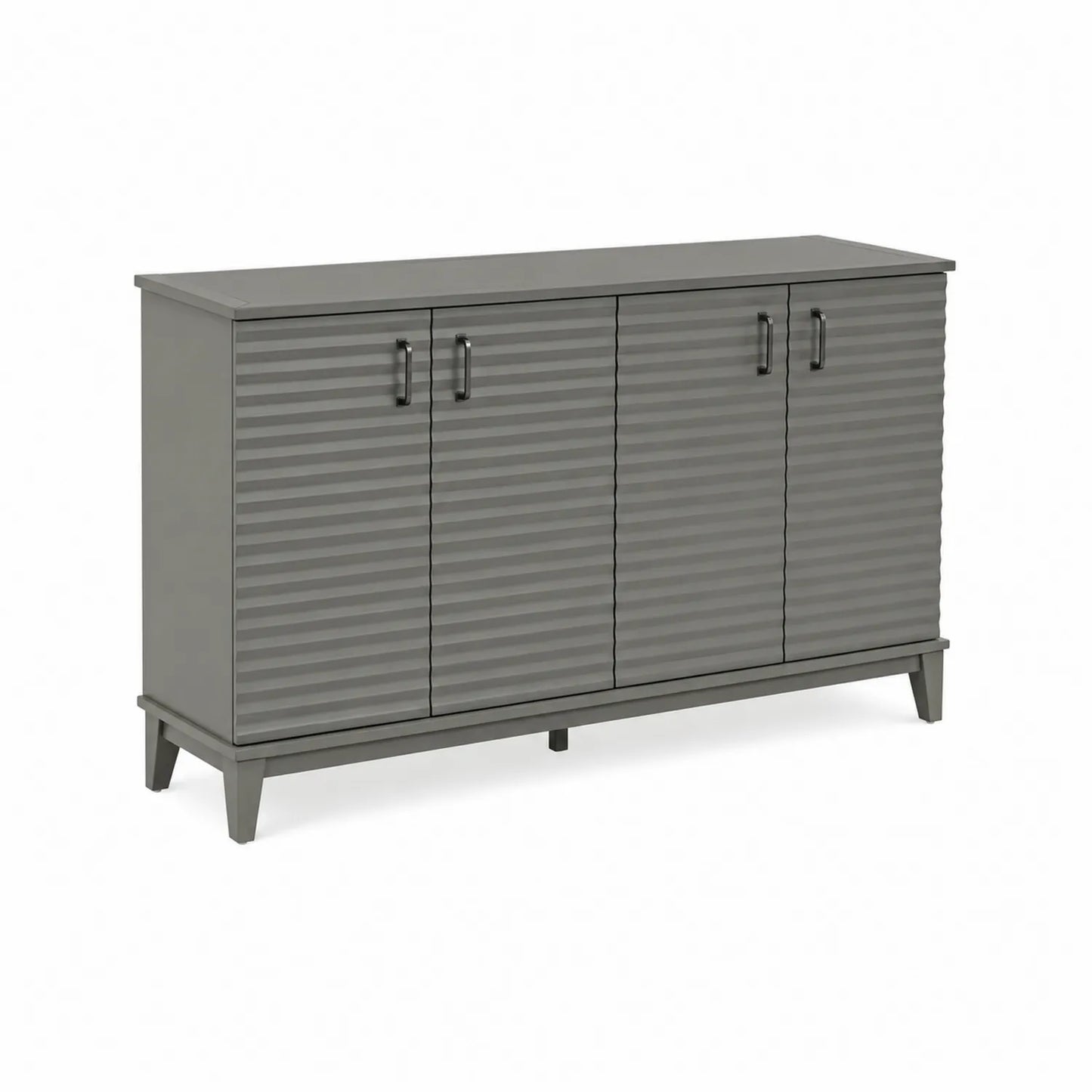 Stahl-Sideboard Grau mit 4 Türen 120x40x90 cm