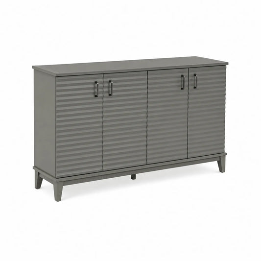 Stahl-Sideboard Grau mit 4 Türen 120x40x90 cm
