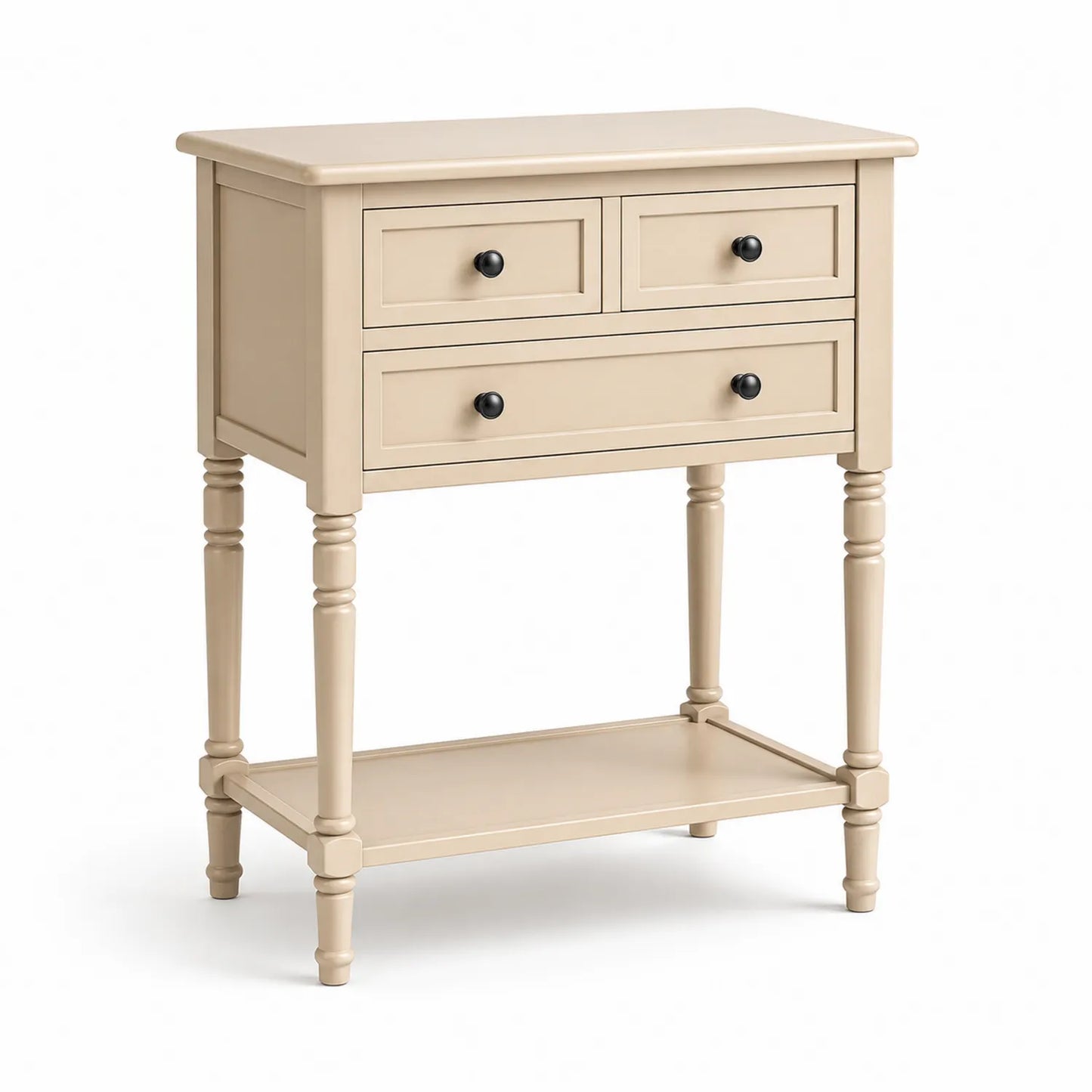 Konsolentisch Beige Holz mit Schubladen 80x35x75 cm